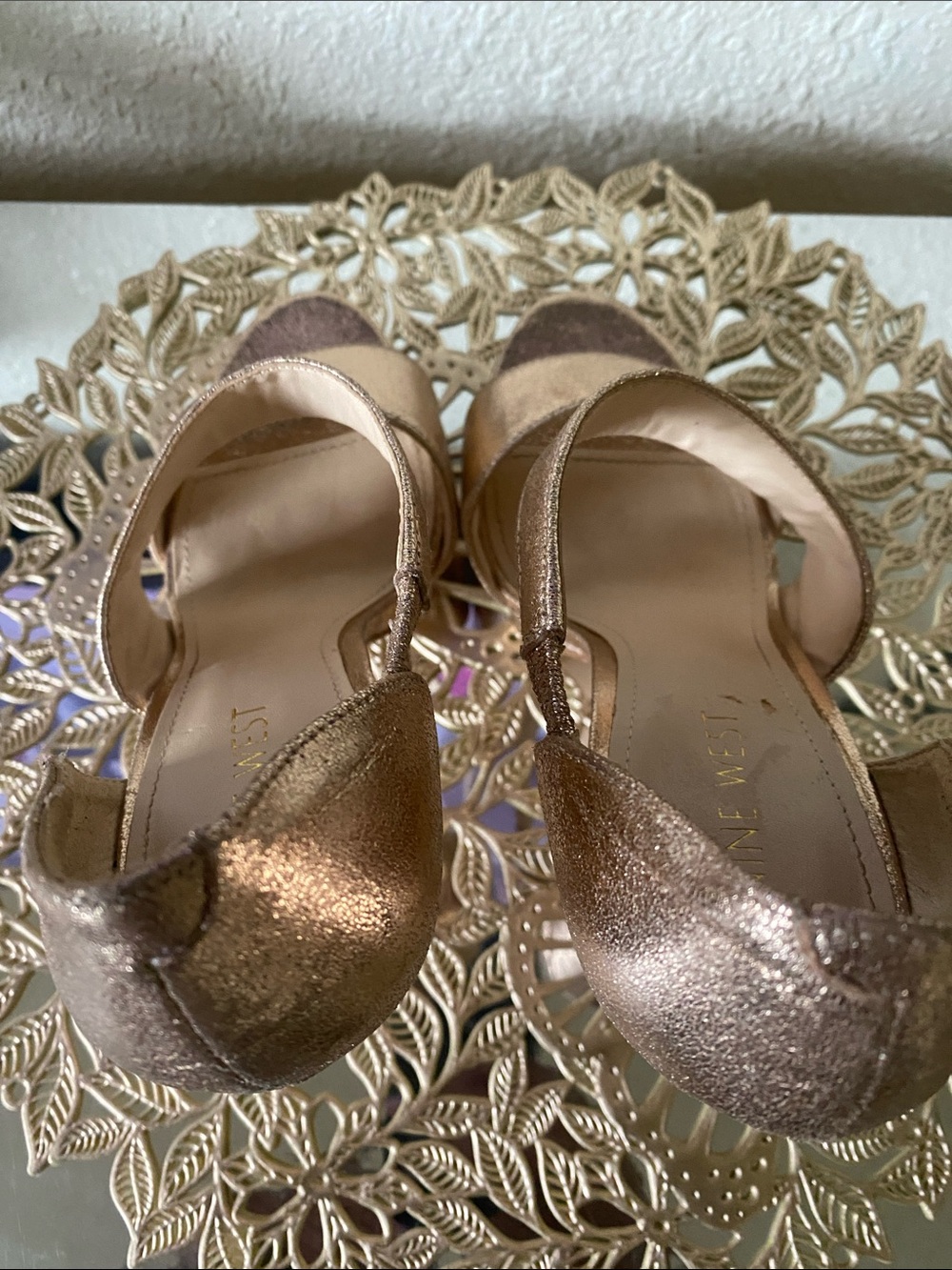 Nine West Metallic Rose Gold Open-Toe Heels
**NO BOX** - Picture 4 of 7